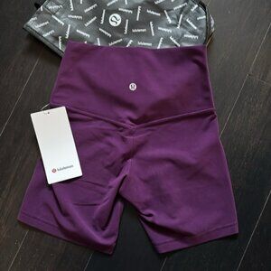 LULULEMON ALIGN HR SHORTS 6” in DRAMATIC MAGENTA (DMMG) SZ 4 NWT